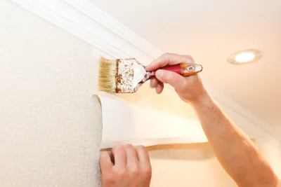 Pose de papier peint à Vertolaye — revêtements muraux et toiles de verre